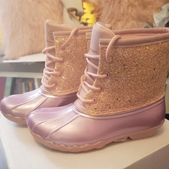 Purple Glitter Duck Boots Girls DKSUKO Women's Winter Duck Boots